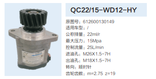 QC22/15-WD12-HY,齒輪泵,濟南泉達汽配有限公司