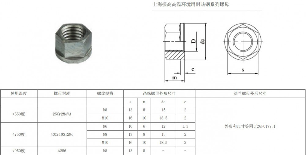 ,耐高溫螺母,上海振高汽車科技有限公司