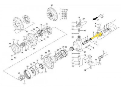 HD90009420228,Drive shaft (with differential lock),濟(jì)南向前汽車(chē)配件有限公司