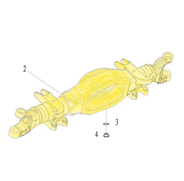 DZ95009410044,Steering drive axle housing,濟南向前汽車配件有限公司