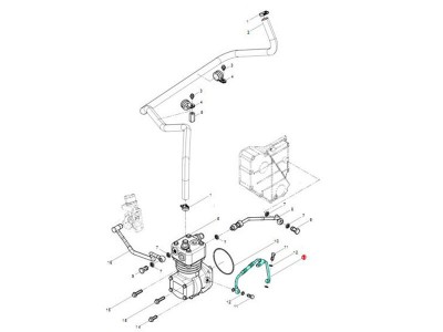 612600130326,Air compressor oil pipe assembly,濟(jì)南向前汽車配件有限公司