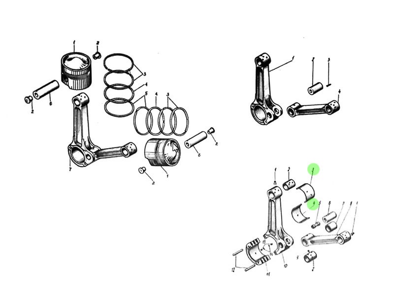 301-82/83-5  連桿瓦組,Connecting rod shoe group,濟南向前汽車配件有限公司